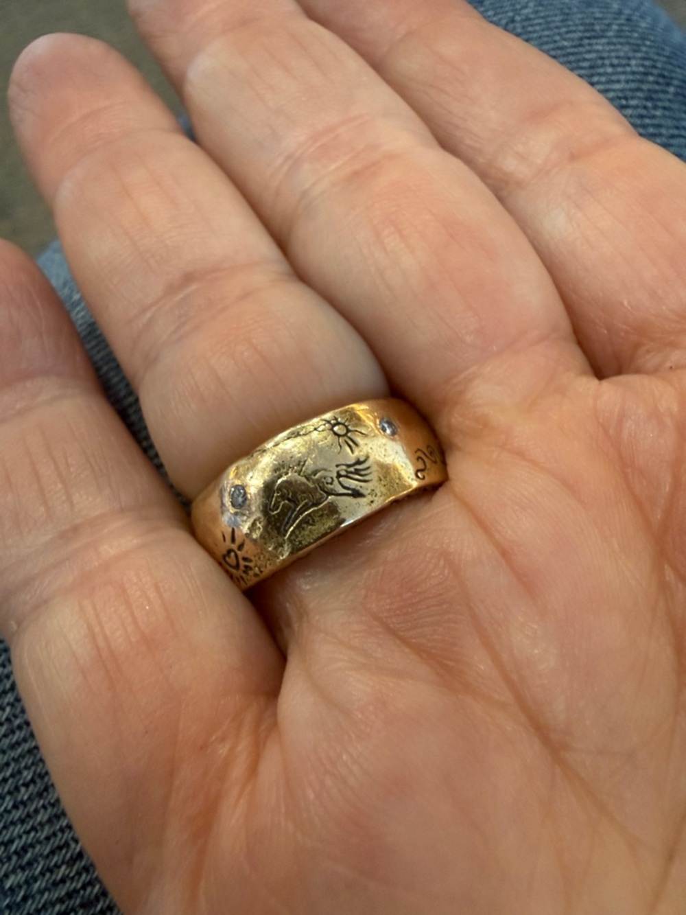 Jes MaHarry 14K Diamond Casey Band Ring - Gold size 7 - Picture 4 of 4